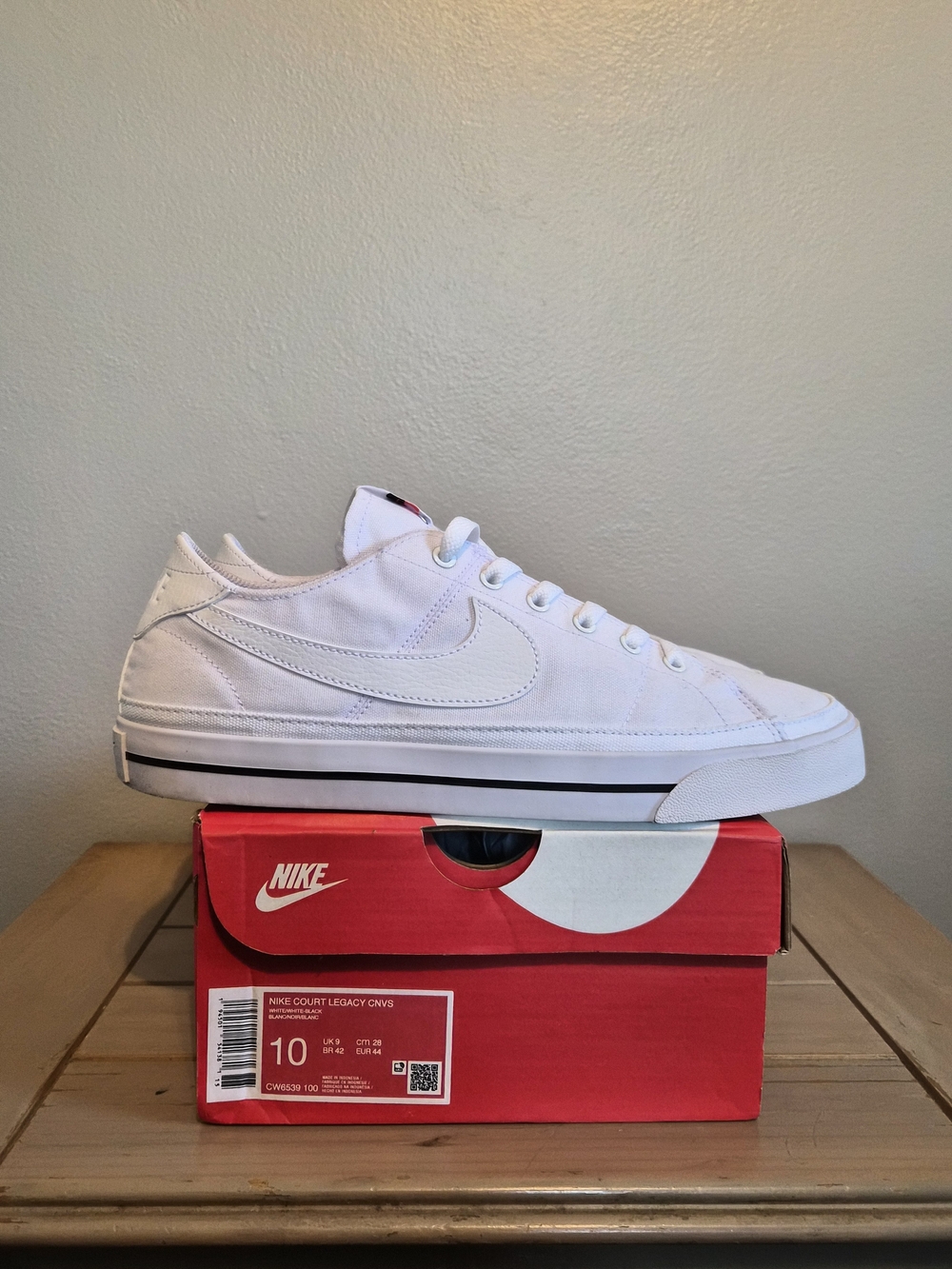 Nike Men’s Court Legacy Canvas Sneakers — White